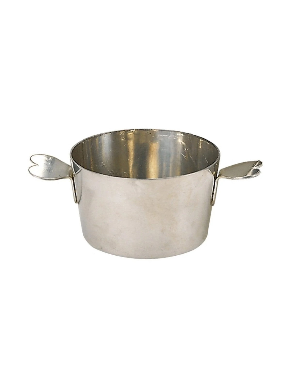 De Buyer – Charlotte Mould Without Lid - Tinned Iron - Grey, silver metal bowl with two small handles on the sides