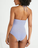 Maillot Une Pièce Froufr - Bleu Moyen Raye - Femme