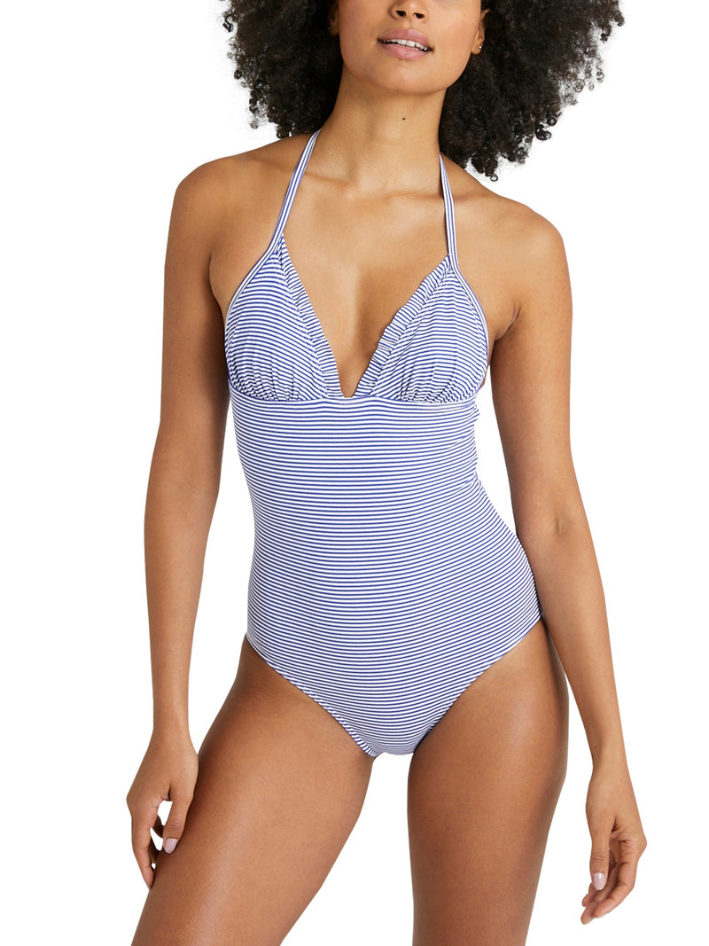 Maillot Une Pièce Froufr - Bleu Moyen Raye - Femme