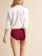 Bas Mdb Jacquar - Rose Fonce Uni Avec Decor - Femme