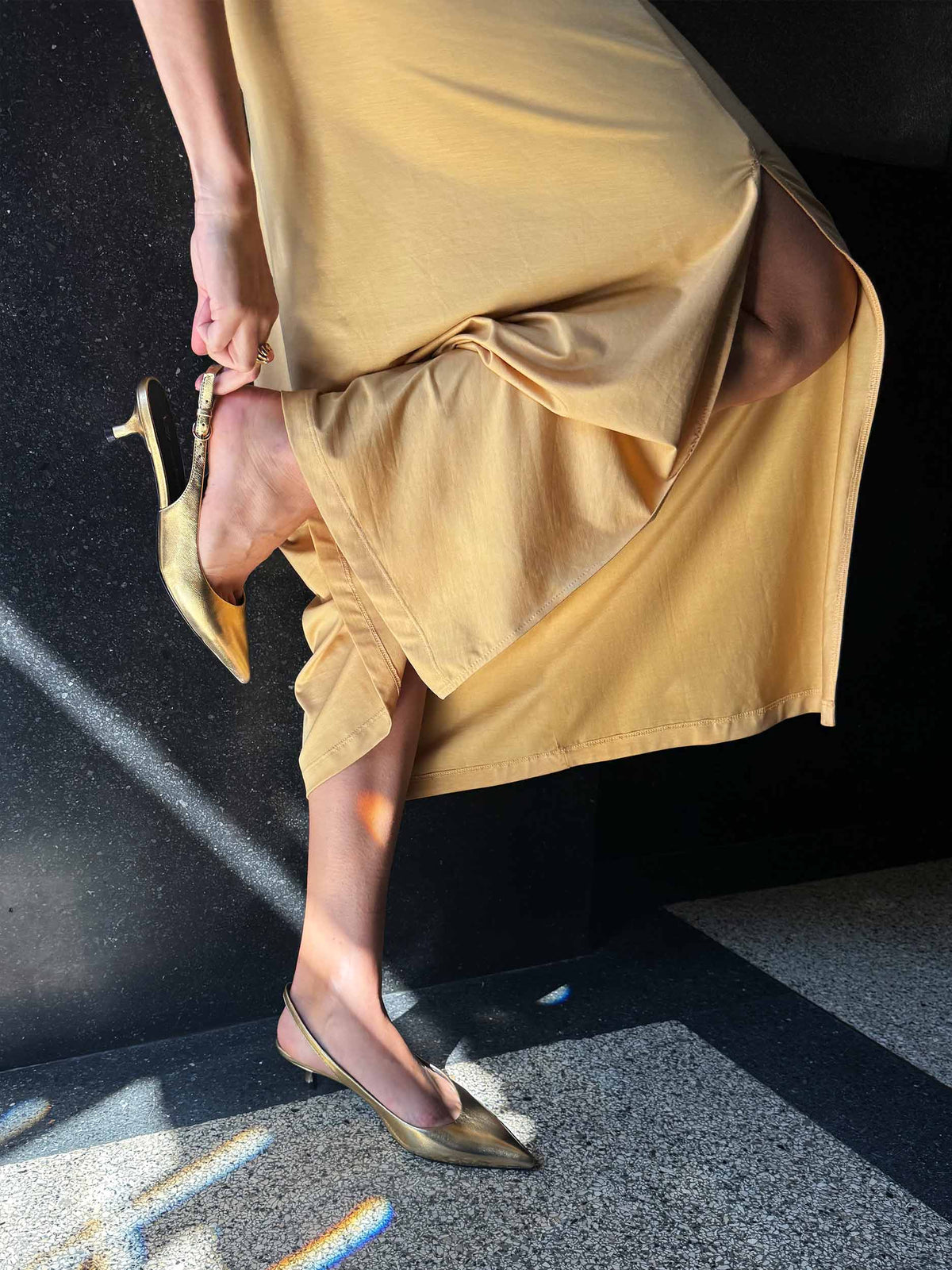 Elegance Essence Court Shoes - Gold
