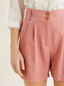 Short Lyocell - Rose Uni - Femme