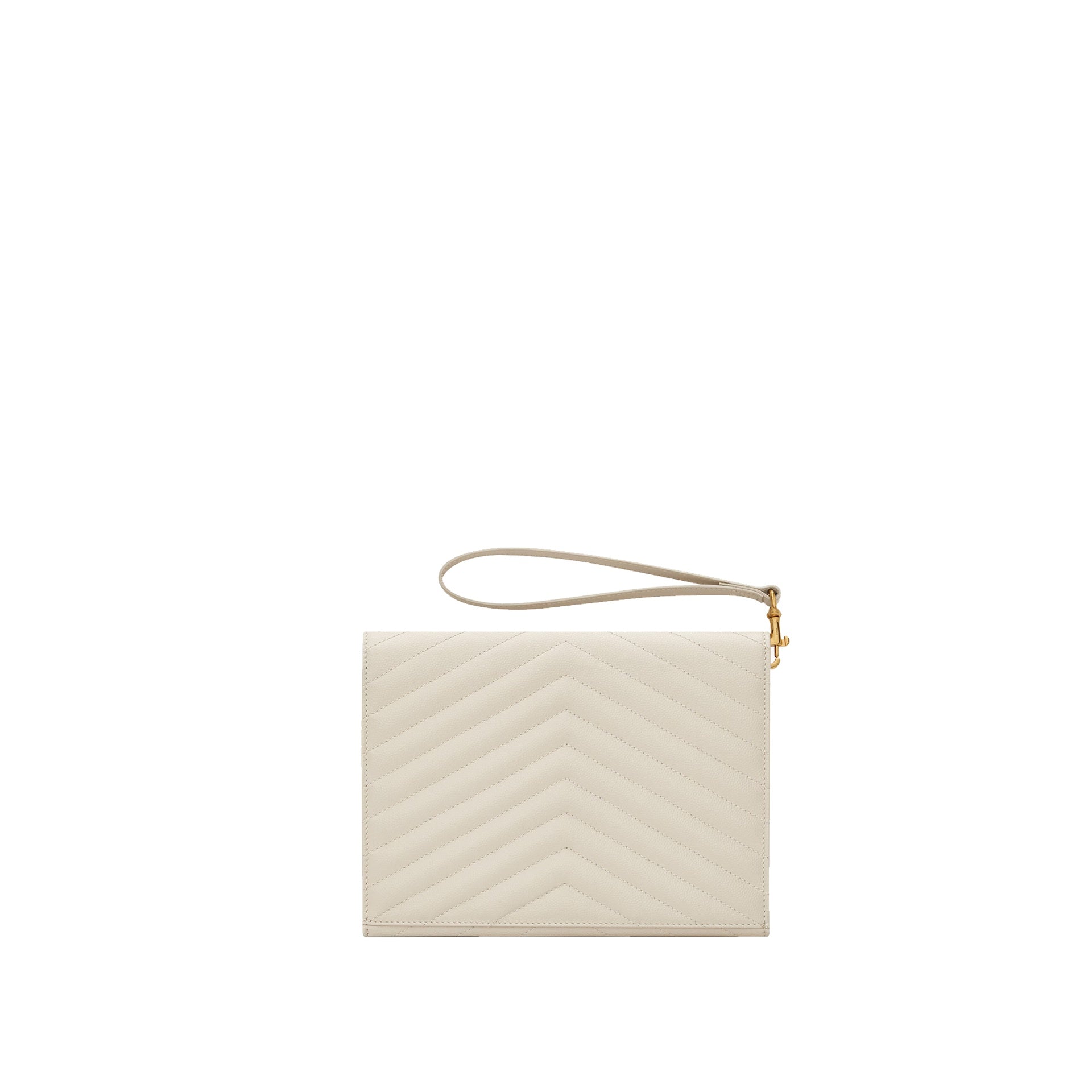 Saint Laurent - Bolso shopper acolchado Cassandre - Mujeres - Blanco