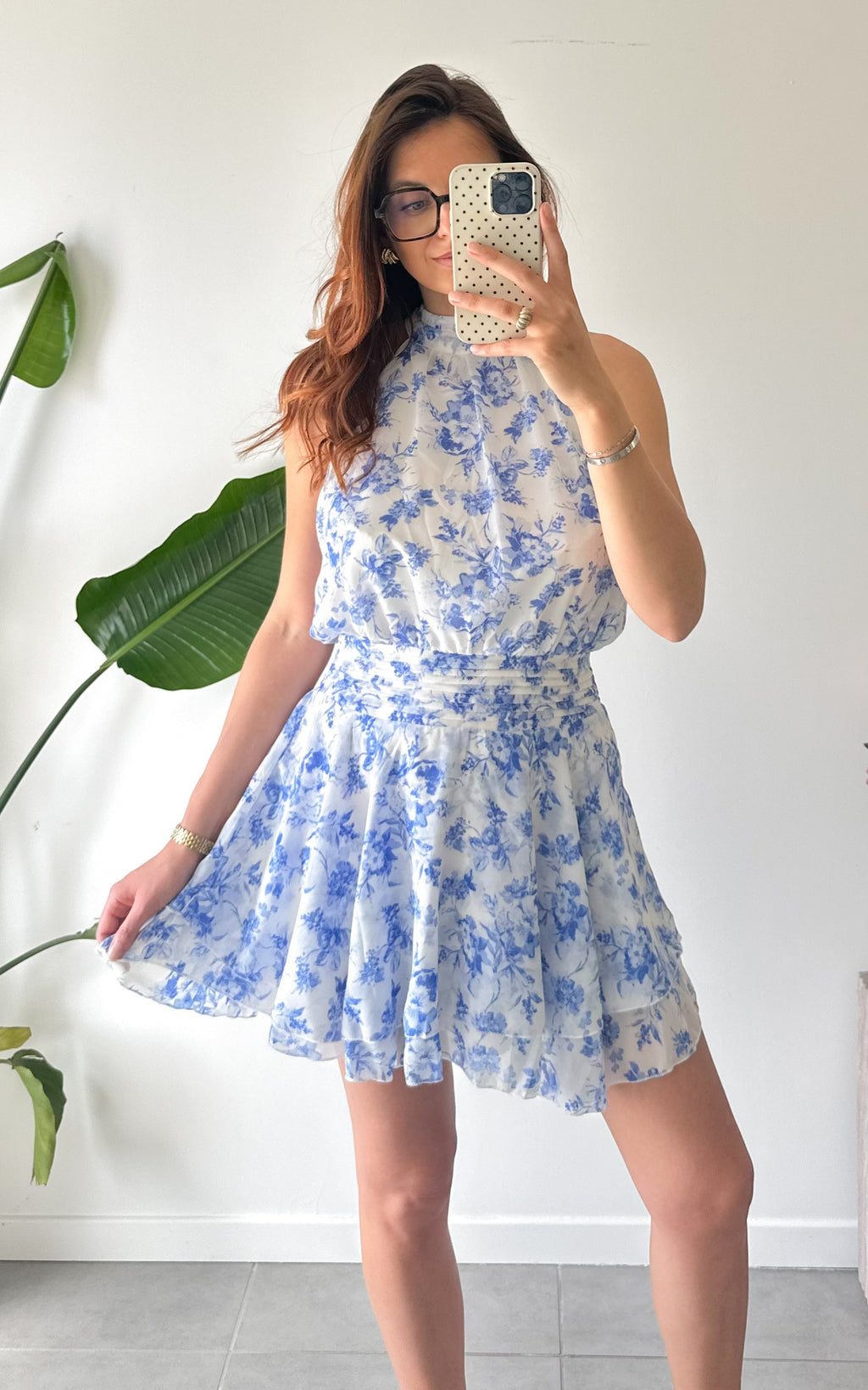 Taormina Floral Dress - Blue