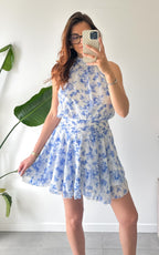 Taormina Floral Dress - Blue