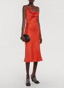 Stella Mc Cartney - Robe Draped Slip - Scarlet Red - Femme