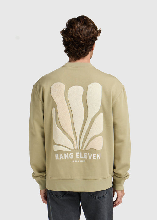 Pull Col Rond Florae - Slate Green