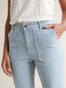 Pantalón cargo a rayas - Azul medio a rayas - Mujer