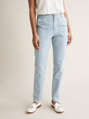 Pantalón cargo a rayas - Azul medio a rayas - Mujer
