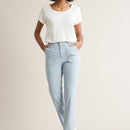 Pantalón cargo a rayas - Azul medio a rayas - Mujer