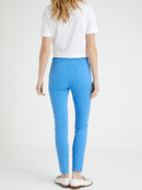Jean Slim 7/8 Couleu - Bleu Uni - Femme