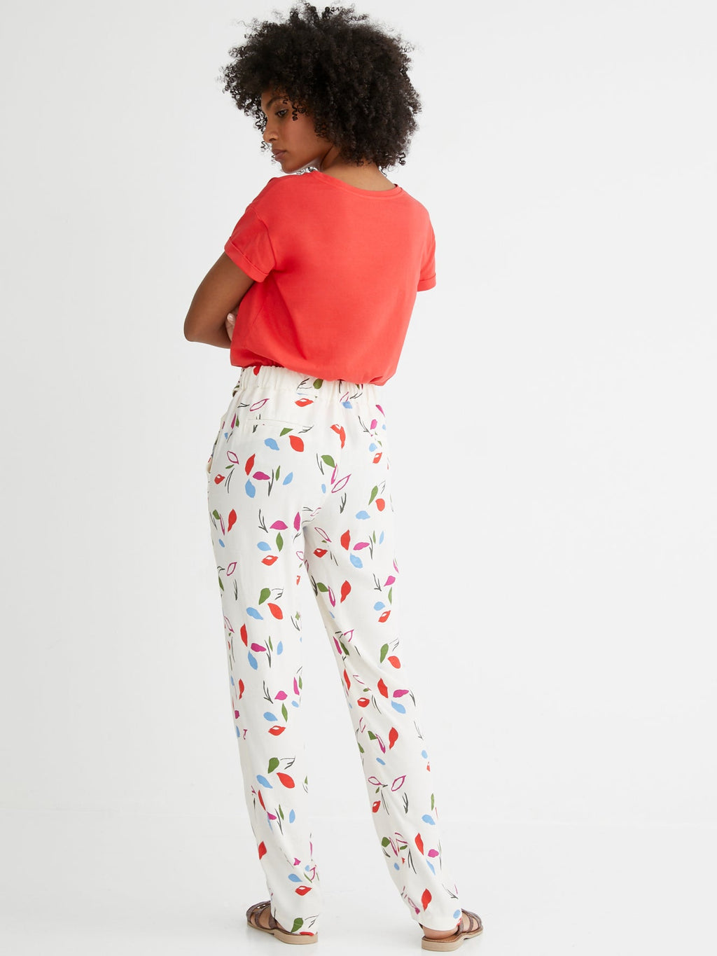 Pantalón Mathis - Blanco Medio Estampado 3 - Mujer