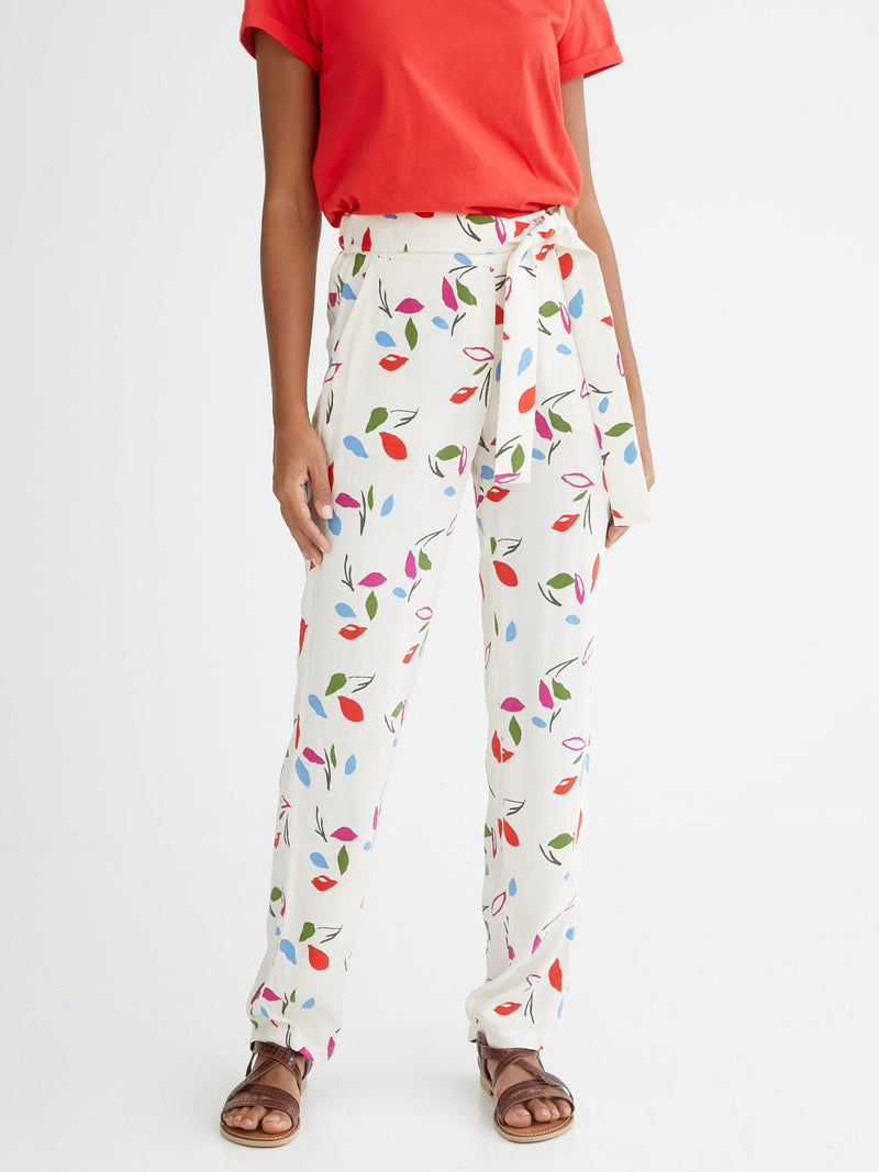 Mathis Pants - Medium White Print 3 - Women