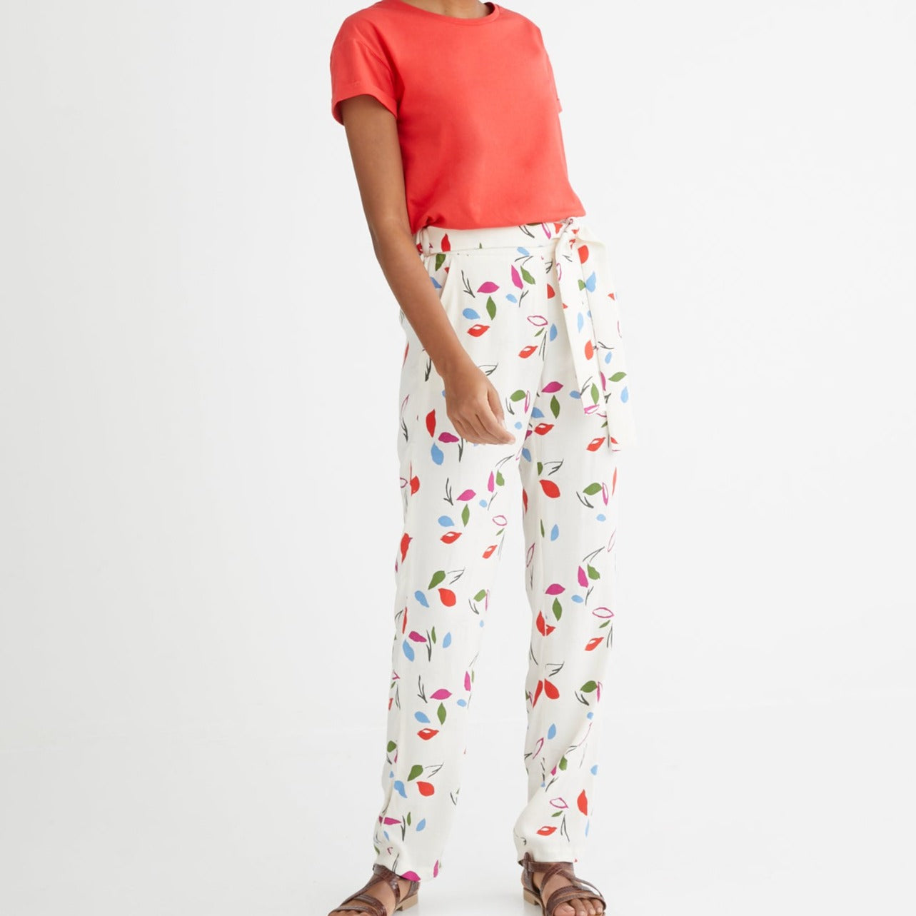 Pantalón Mathis - Blanco Medio Estampado 3 - Mujer