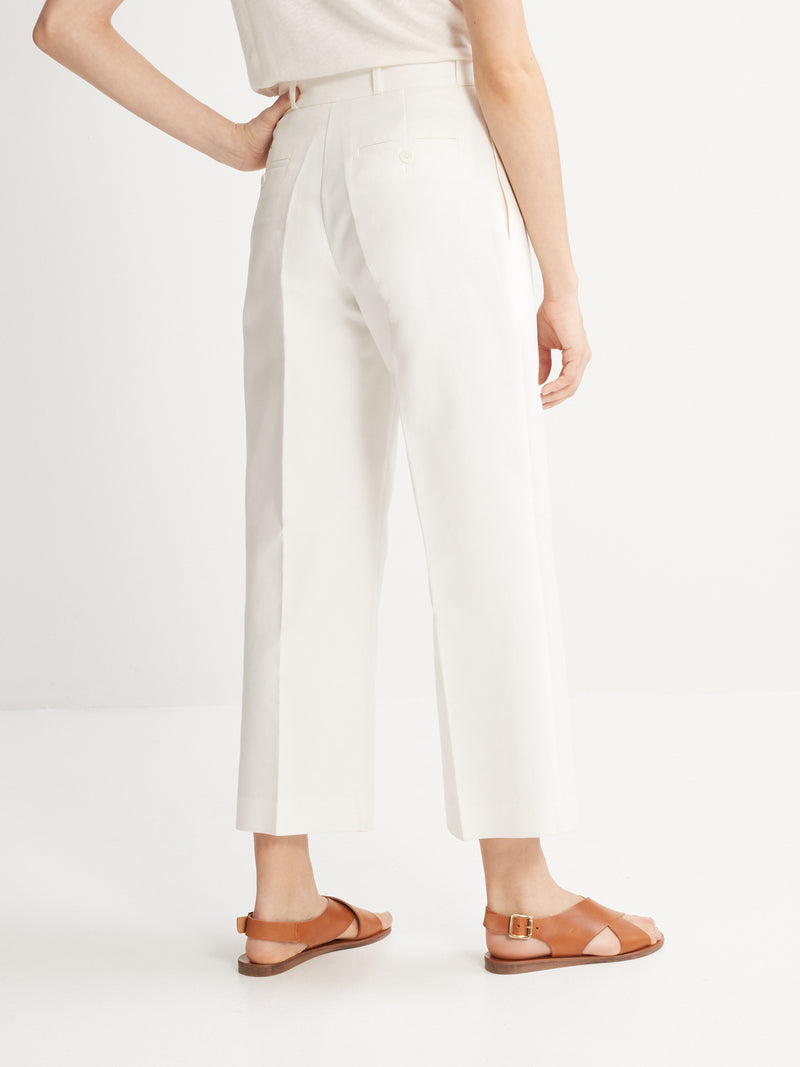 Pantalon Structure - Blanc Moyen Grise - Femme