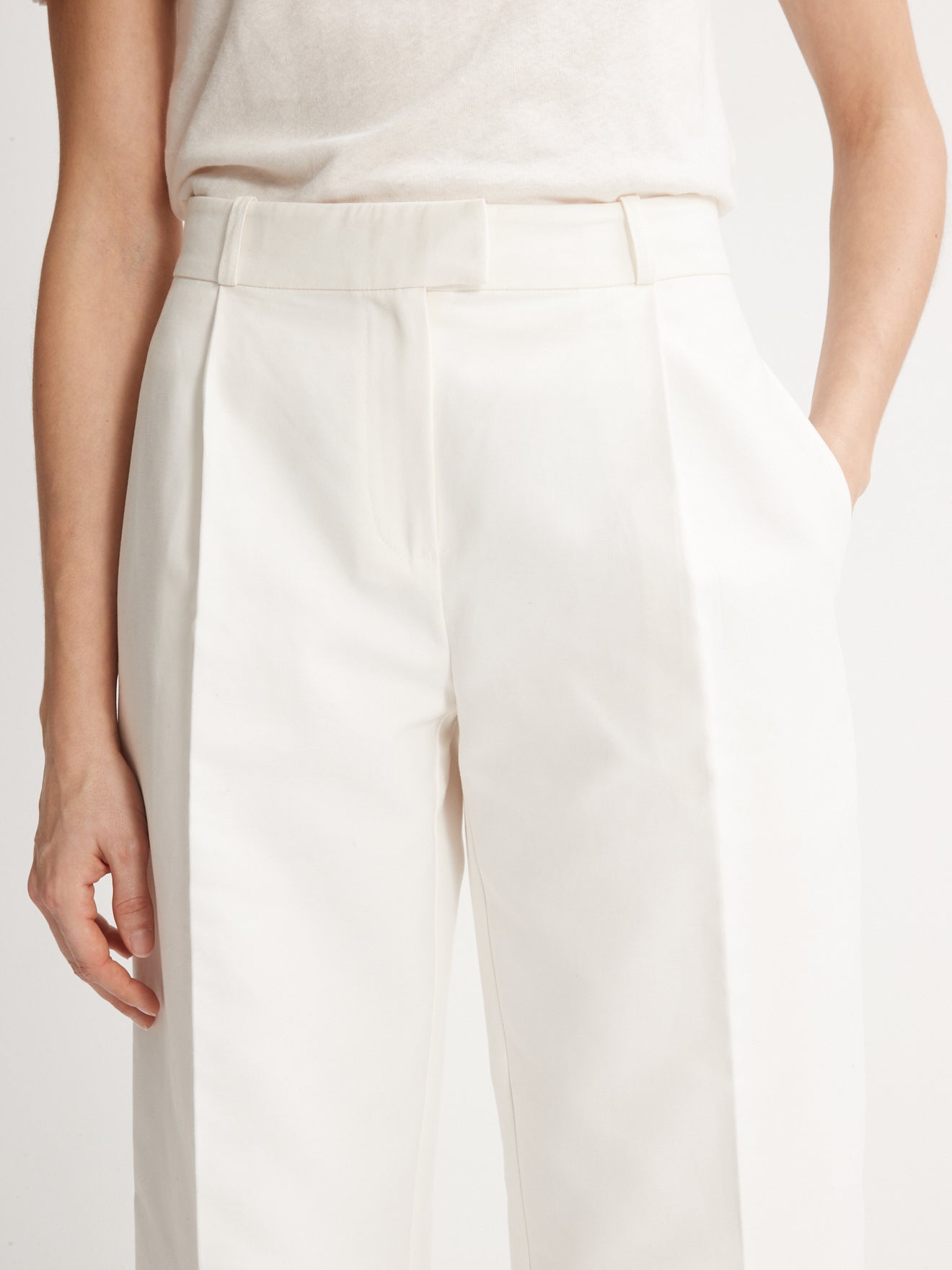 Pantalón Structure - Blanco Gris Medio - Mujer