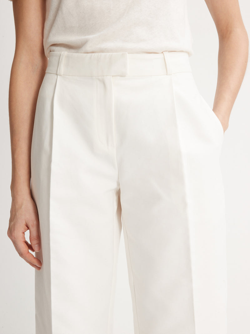 Pantalon Structure - Blanc Moyen Grise - Femme