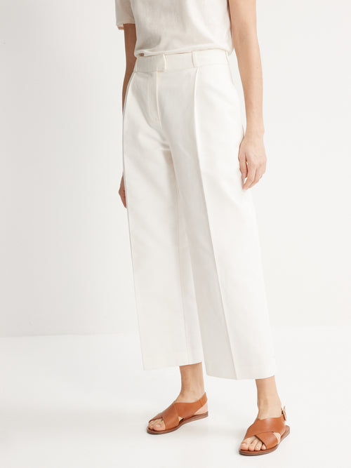 Pantalon Structure - Blanc Moyen Grise - Femme