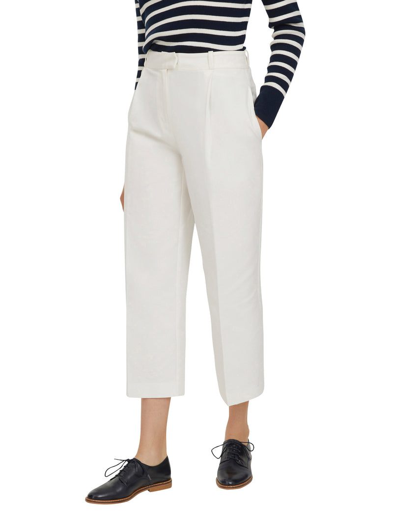 Pantalon Structure - Blanc Moyen Grise - Femme