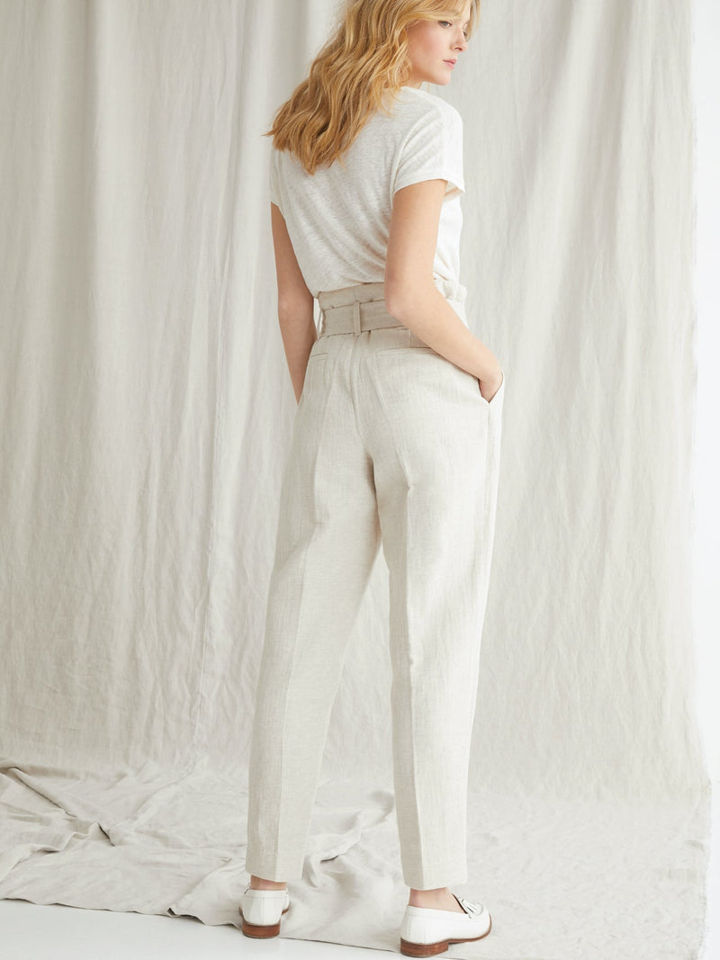 Pantalón Ctn Lin - Beige Claro China - Mujer