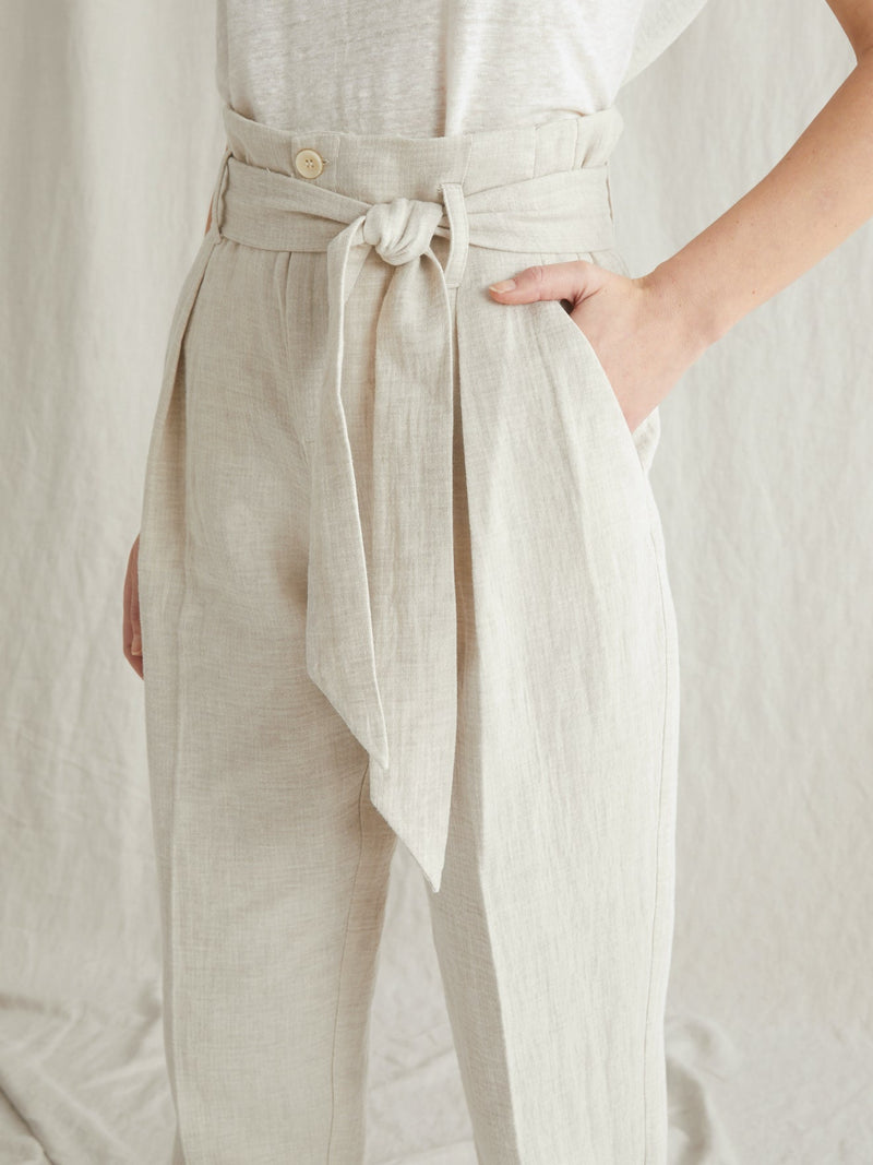 Pantalón Ctn Lin - Beige Claro China - Mujer