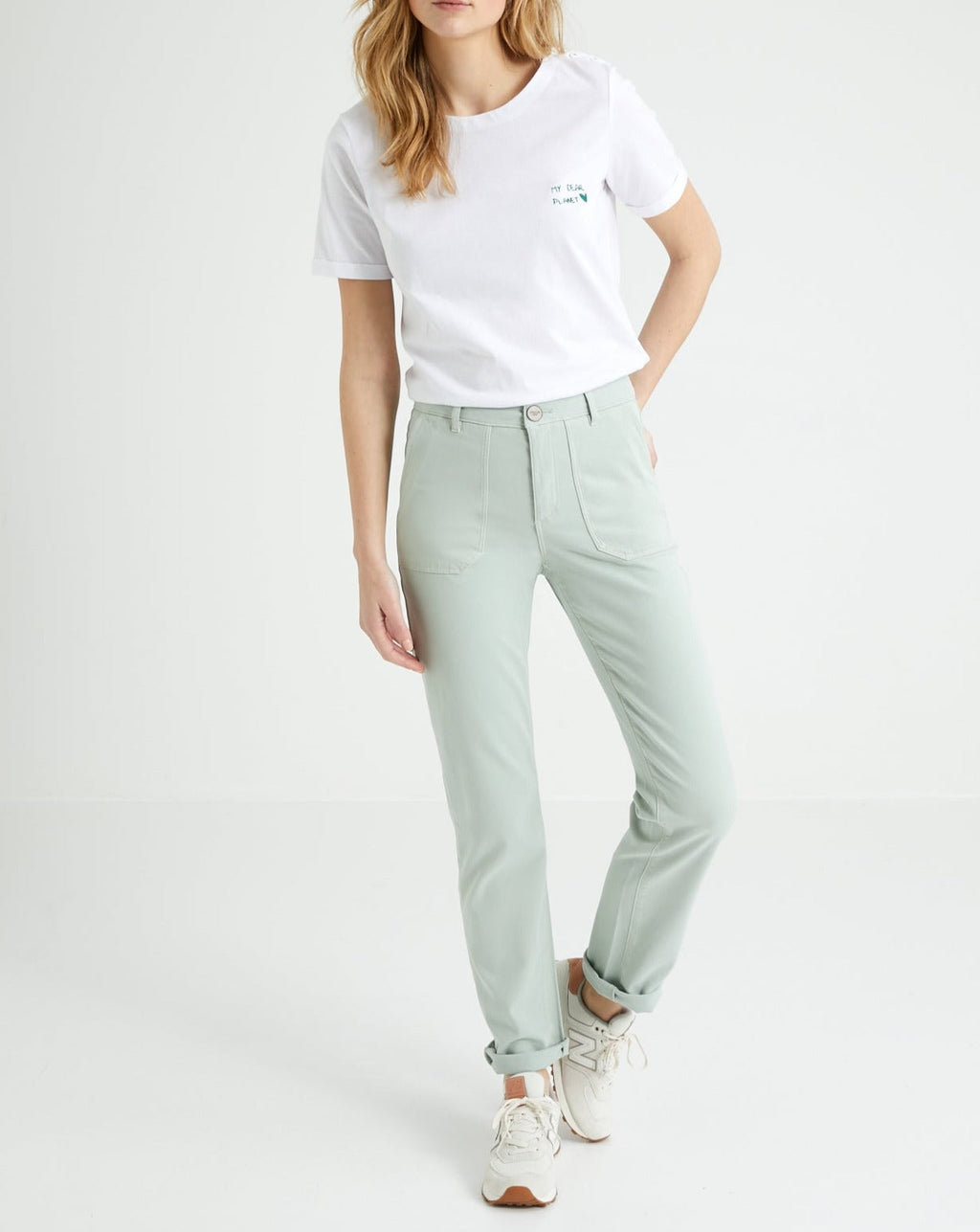 Pantalón Cargo Coto - Verde Claro Grisáceo - Mujer