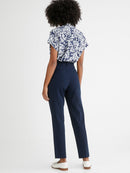 Seersucker Pants - Plain Dark Blue - Women
