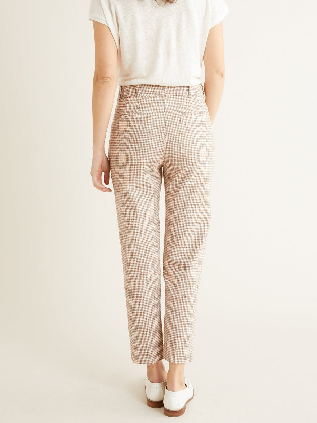 Pantalon Vichy Marr - Marron Moyen Multicolore - Femme