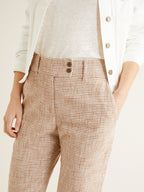 Pantalon Vichy Marr - Marron Moyen Multicolore - Femme