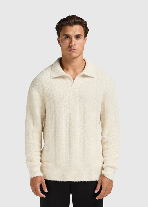 Polo Jacquard - Ecru