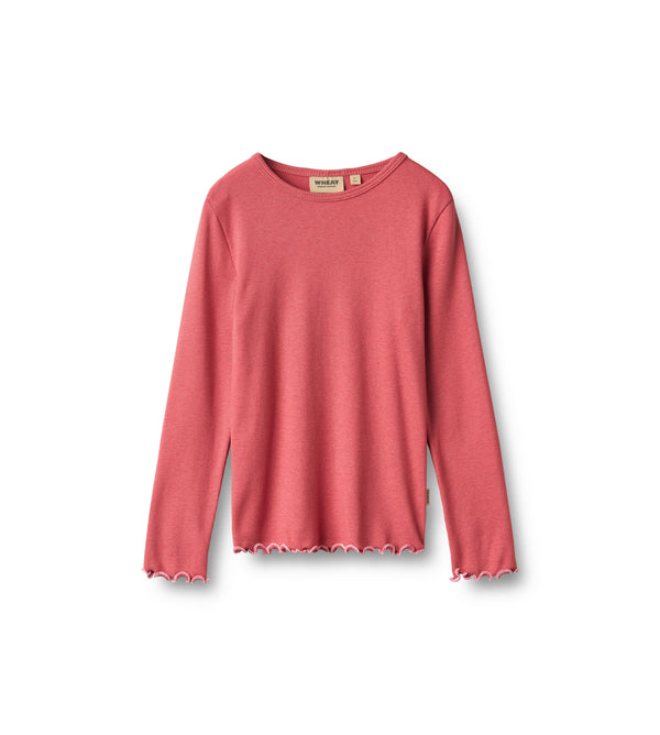 Langærmet Elsie T-shirt - Raspberry