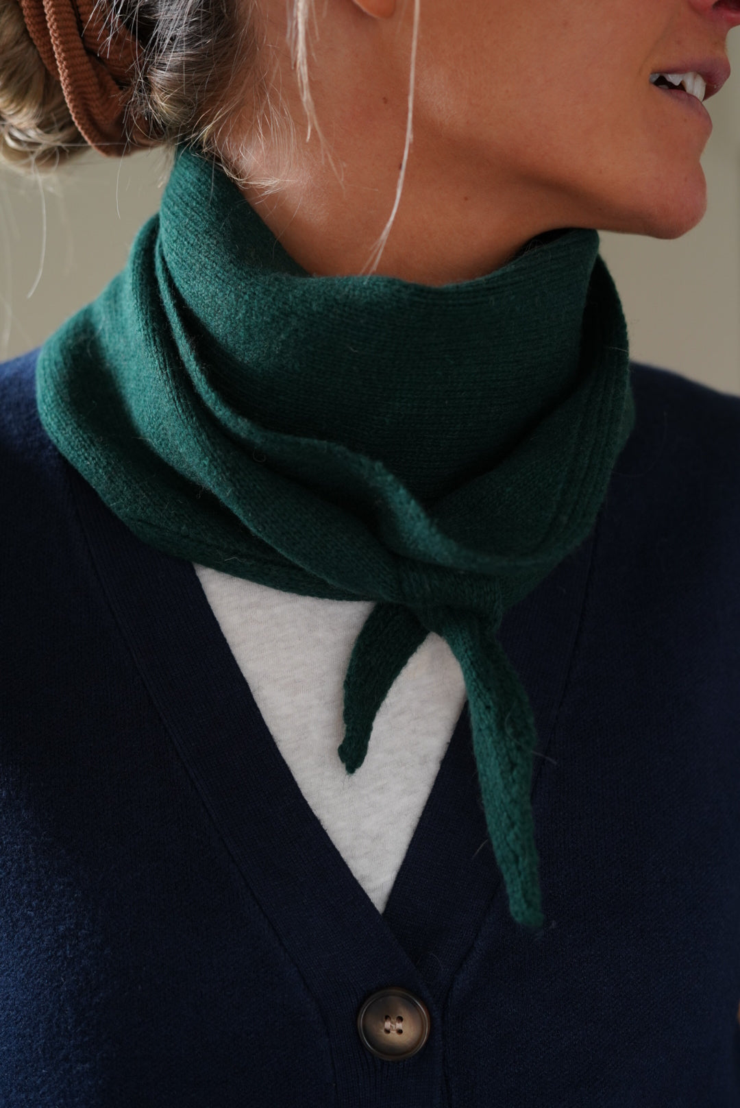 Dark Green Max Mesh Scarf