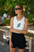 Top Sequins Tanja - Blanc