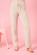 Pantalon Coupe Droite Pollie - 100% Cachemire  - Beige Chine