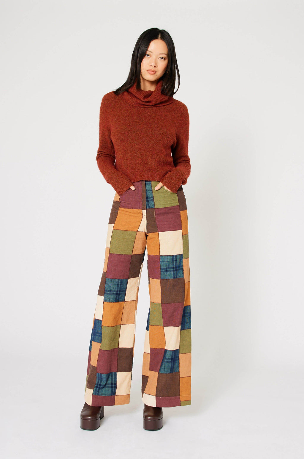 Damier Velours Trousers