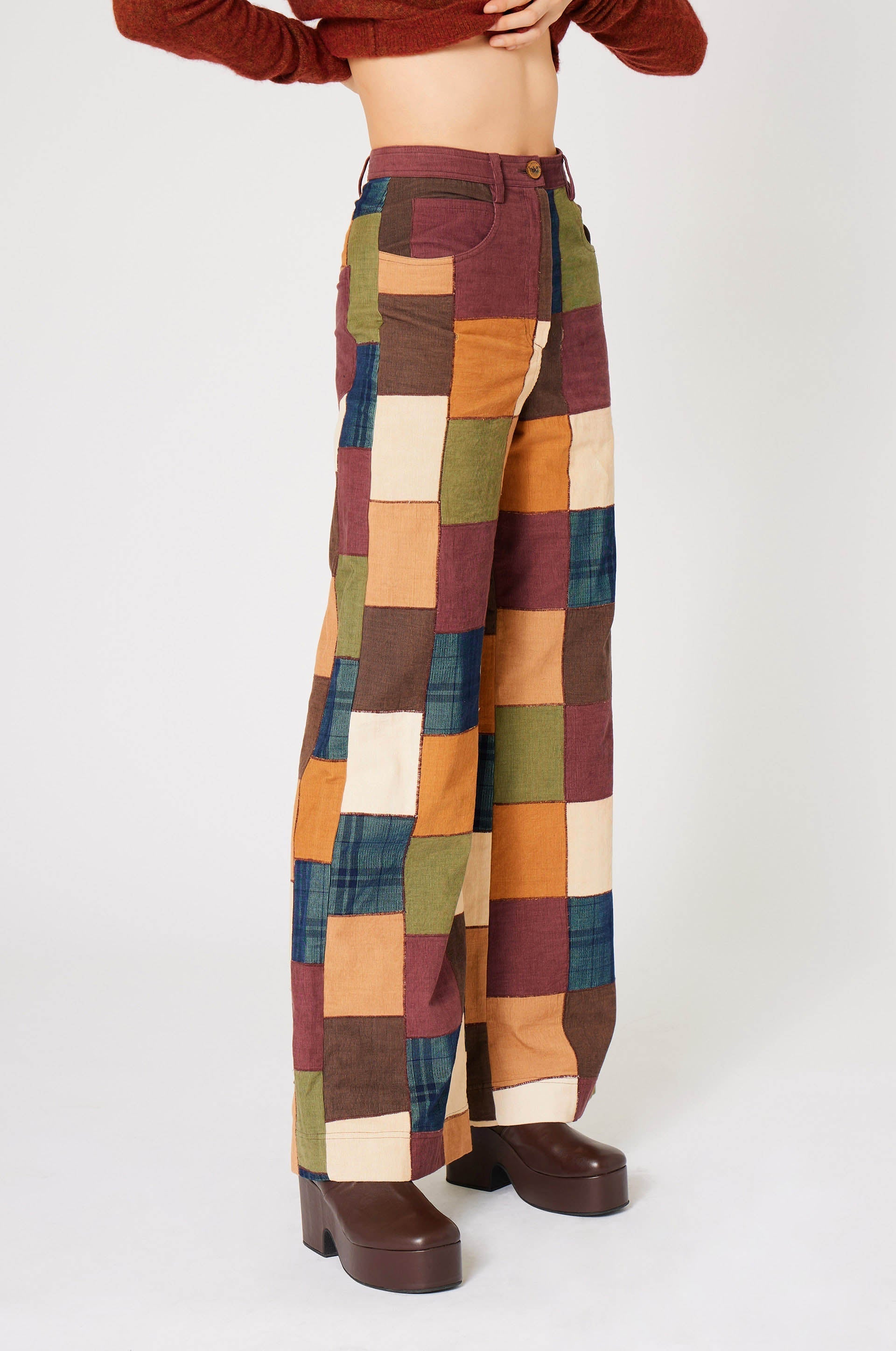 Damier Velours Trousers