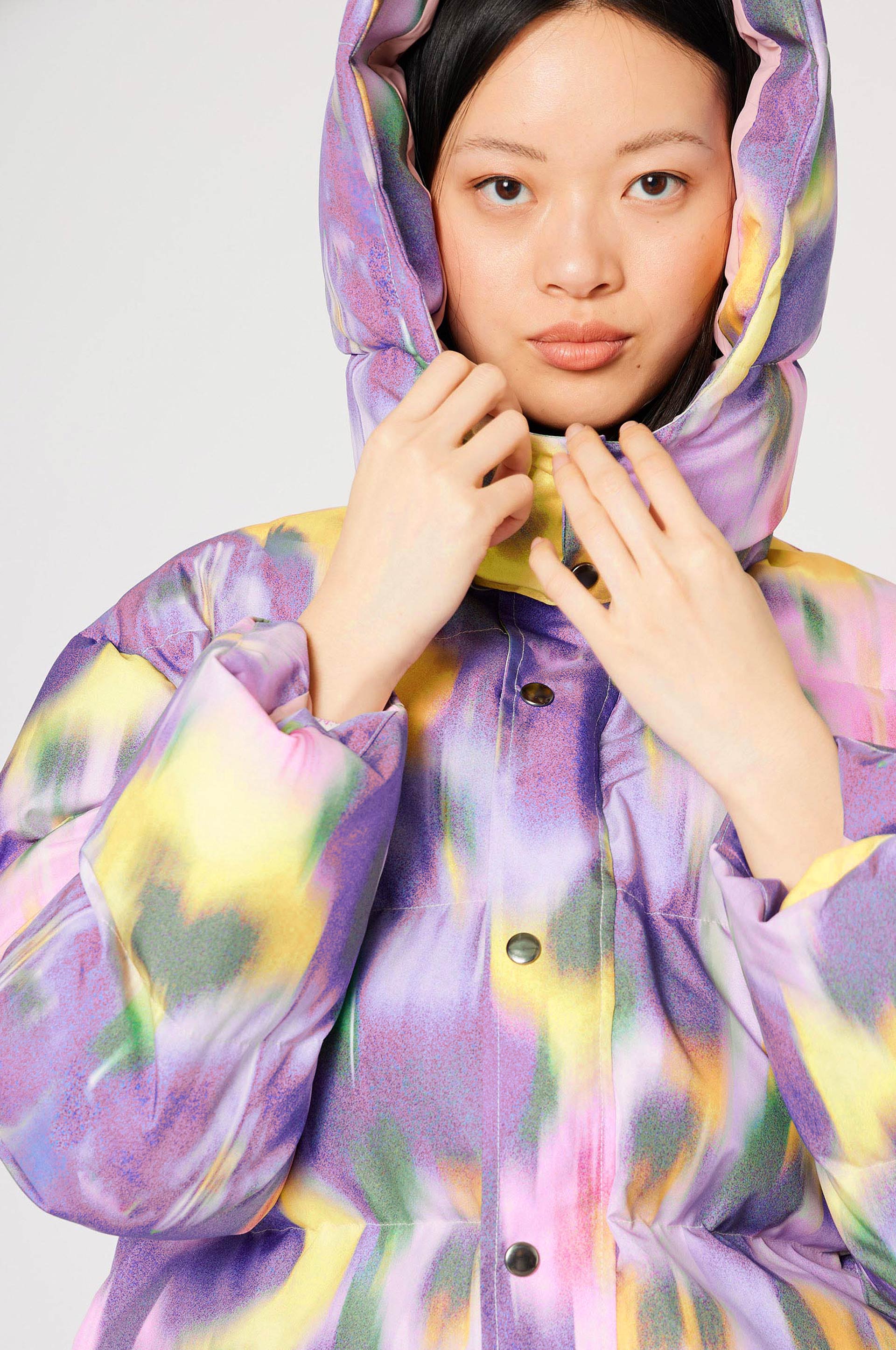Natacha Birds Down Jacket - Pastel Floral