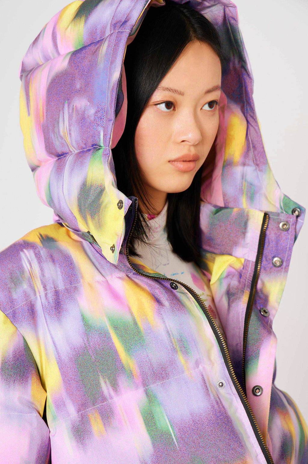 Natacha Birds Down Jacket - Pastel Floral