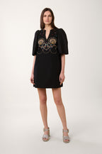 Vestido Corto Coquillage - Negro