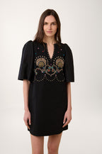 Vestido Corto Coquillage - Negro