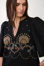 Vestido Corto Coquillage - Negro