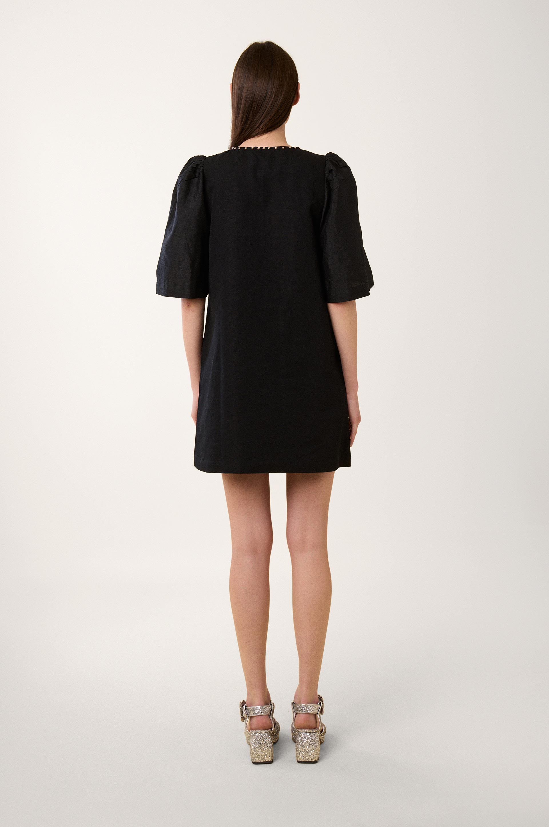 Vestido Corto Coquillage - Negro
