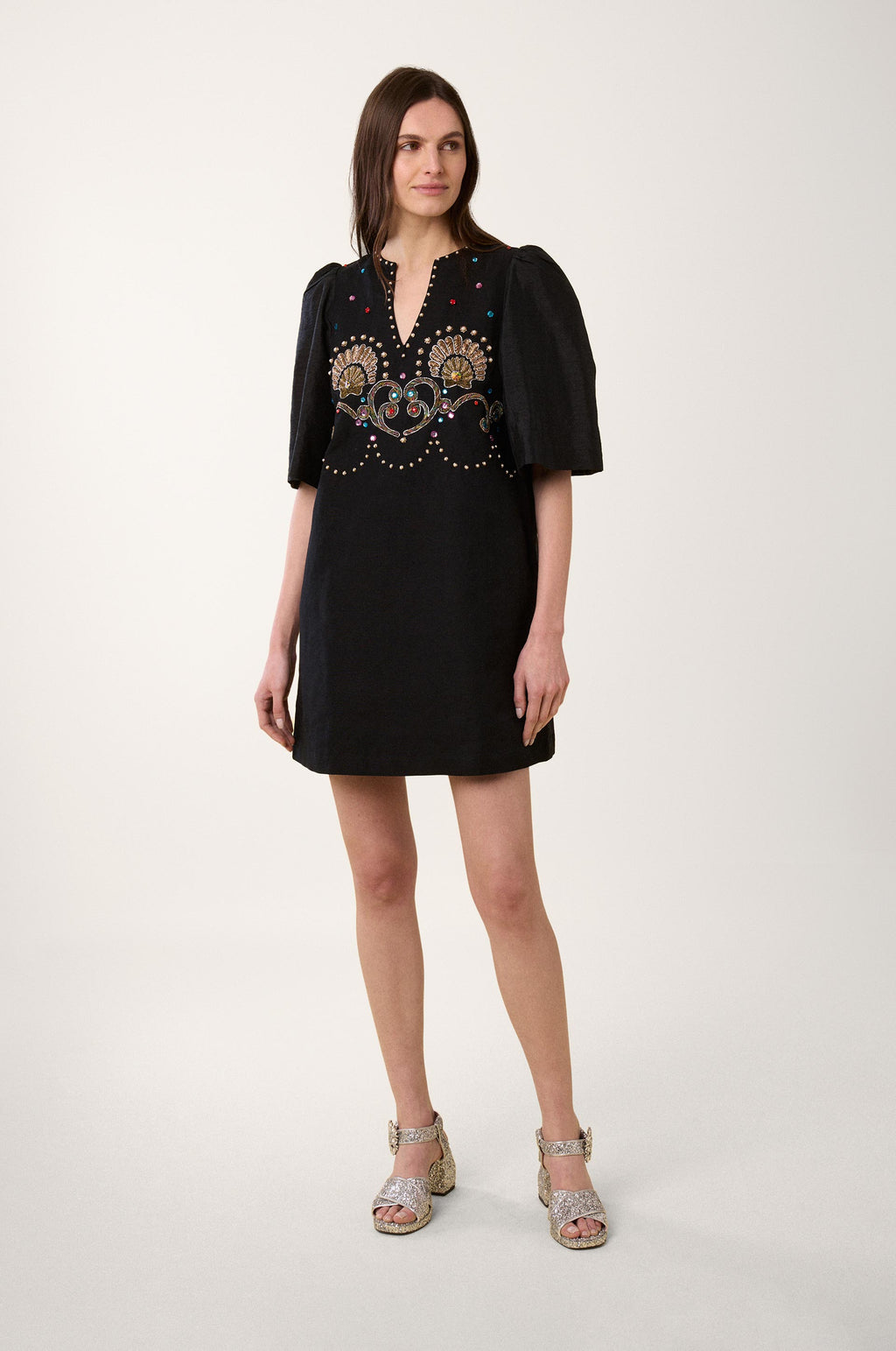 Vestido Corto Coquillage - Negro