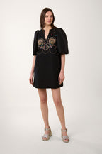 Vestido Corto Coquillage - Negro