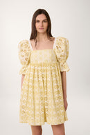 Robe Courte Broderie - Blanc