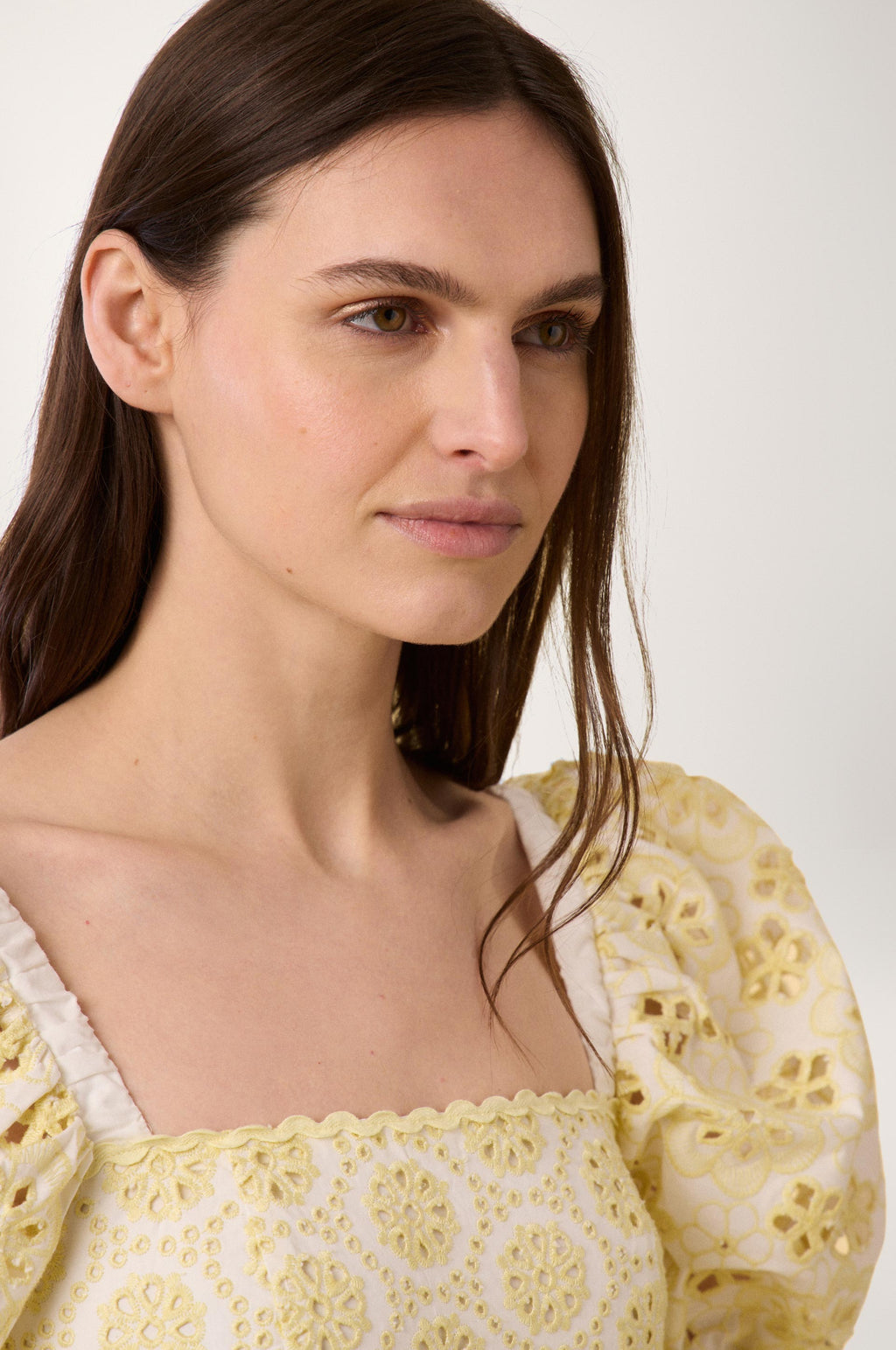 Robe Courte Broderie - Blanc