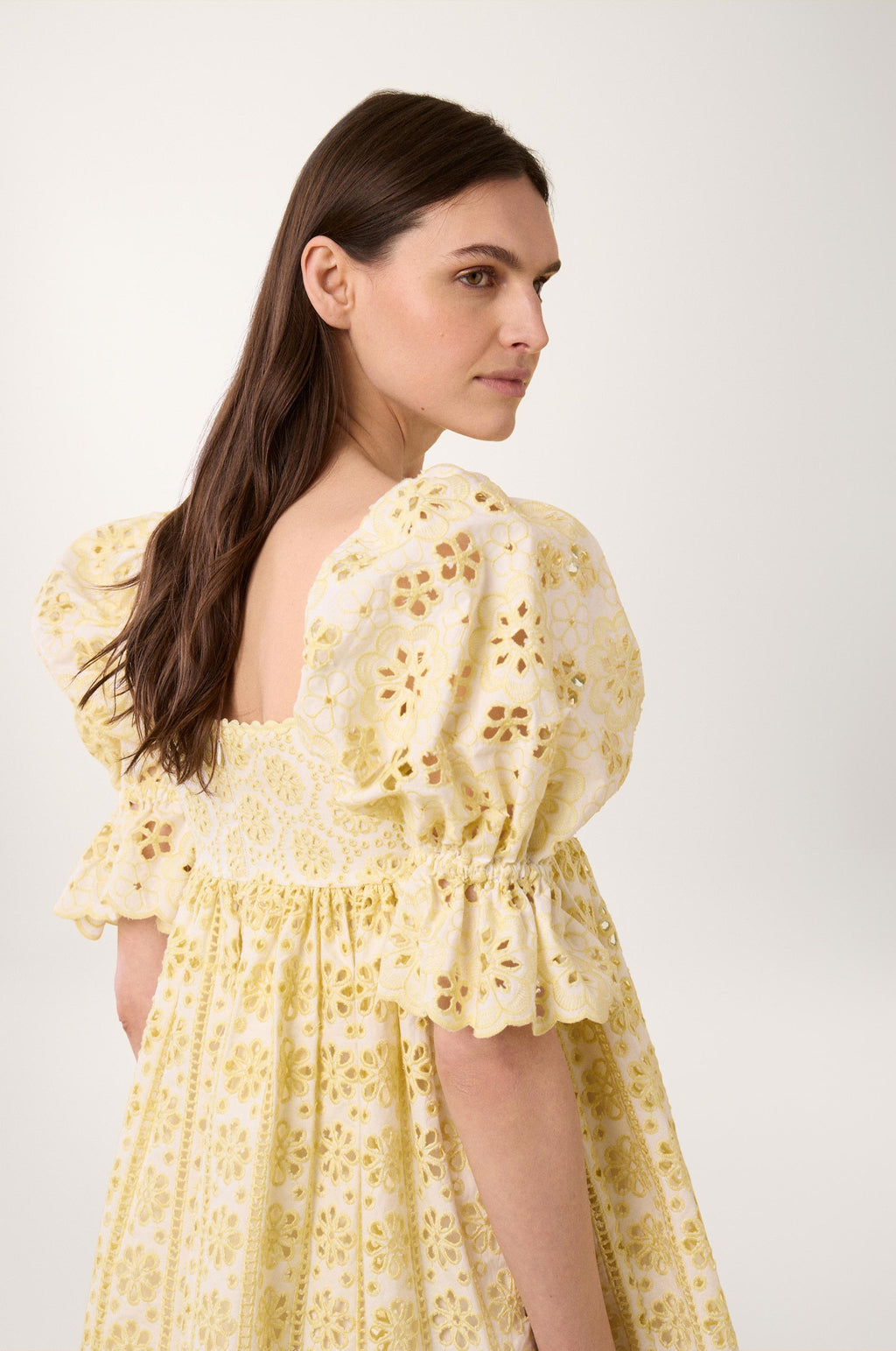Robe Courte Broderie - Blanc