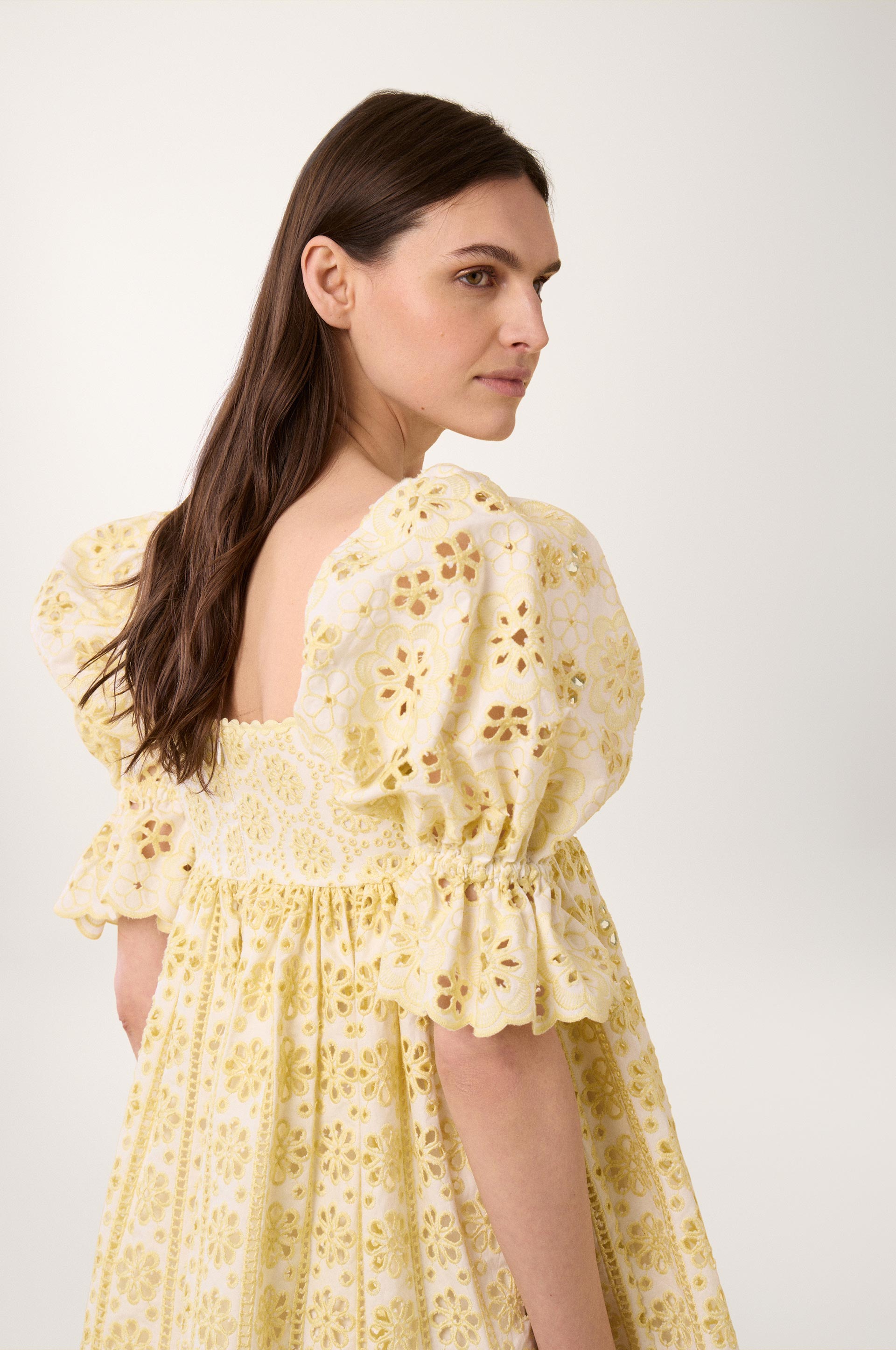 Robe Courte Broderie - Blanc