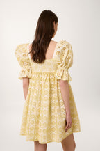 Robe Courte Broderie - Blanc