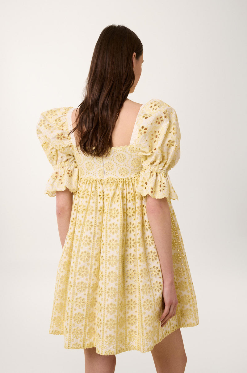 Robe Courte Broderie - Blanc